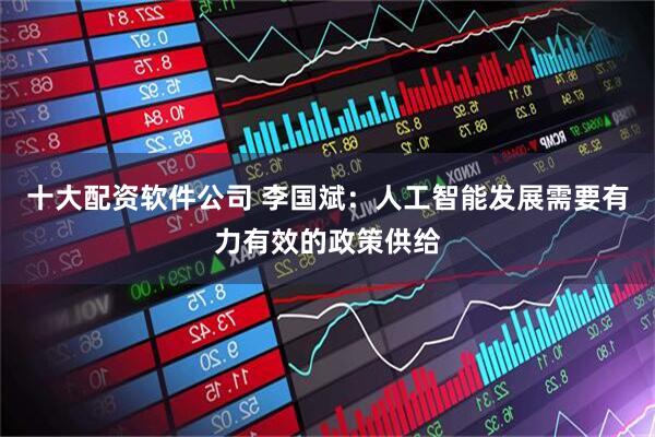 十大配资软件公司 李国斌：人工智能发展需要有力有效的政策供给