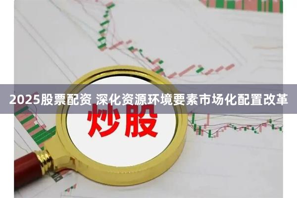 2025股票配资 深化资源环境要素市场化配置改革